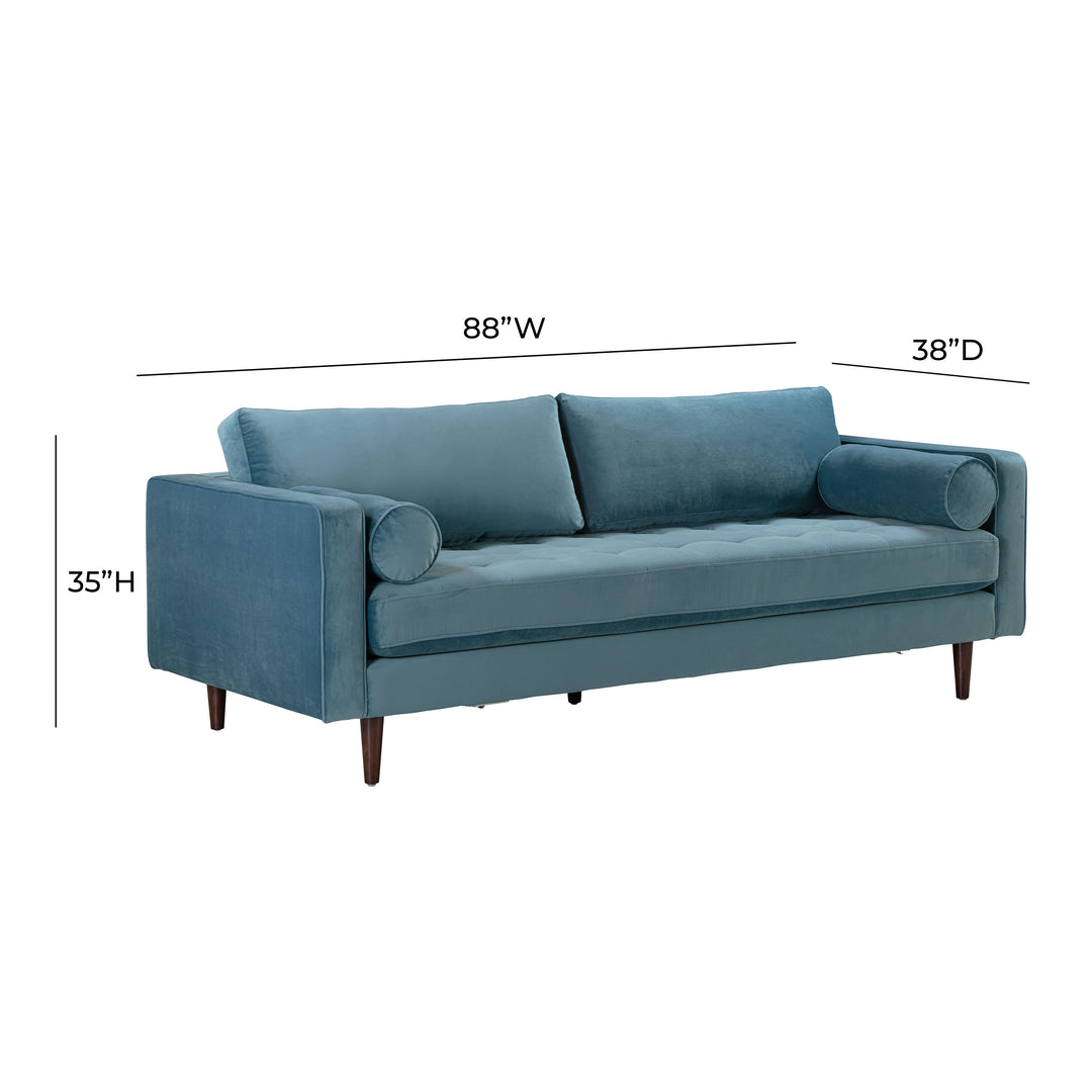 Cavern Dusty Blue Velvet Sofa