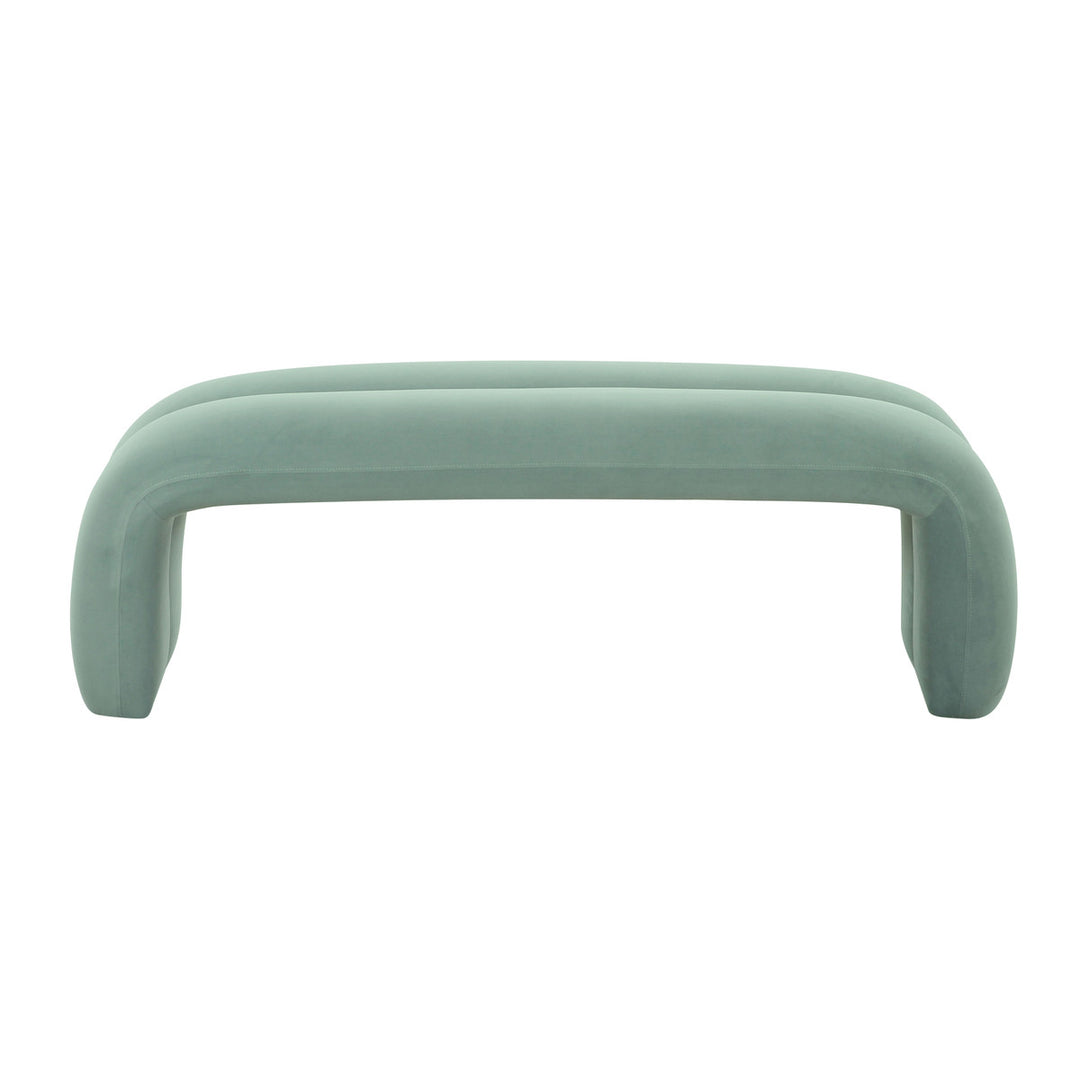 Layla Green Velvet Bench