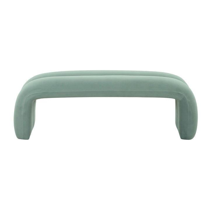 Layla Green Velvet Bench
