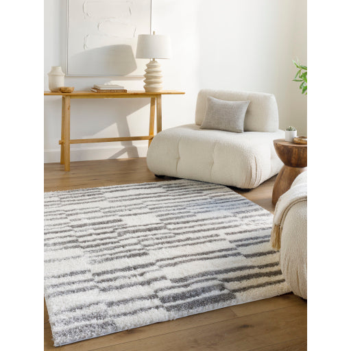 Cloudy Shag Contemporary Drift Gray Area Rug