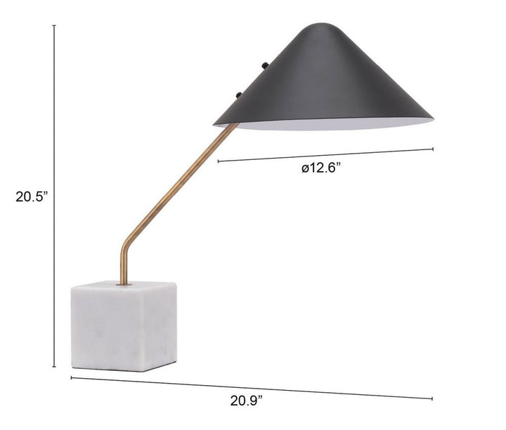 Luke Black & White Table Lamp