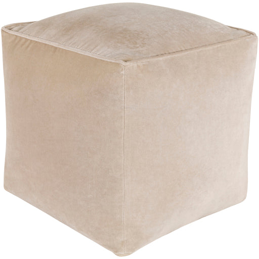 Velvet Textured Pouf