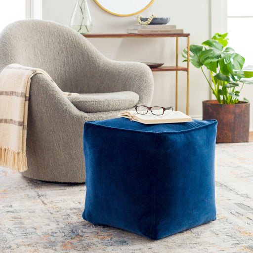 Luxurious Cotton Velvet Pouf