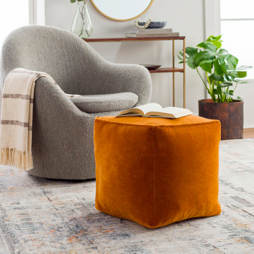 Luxurious Cotton Velvet Pouf