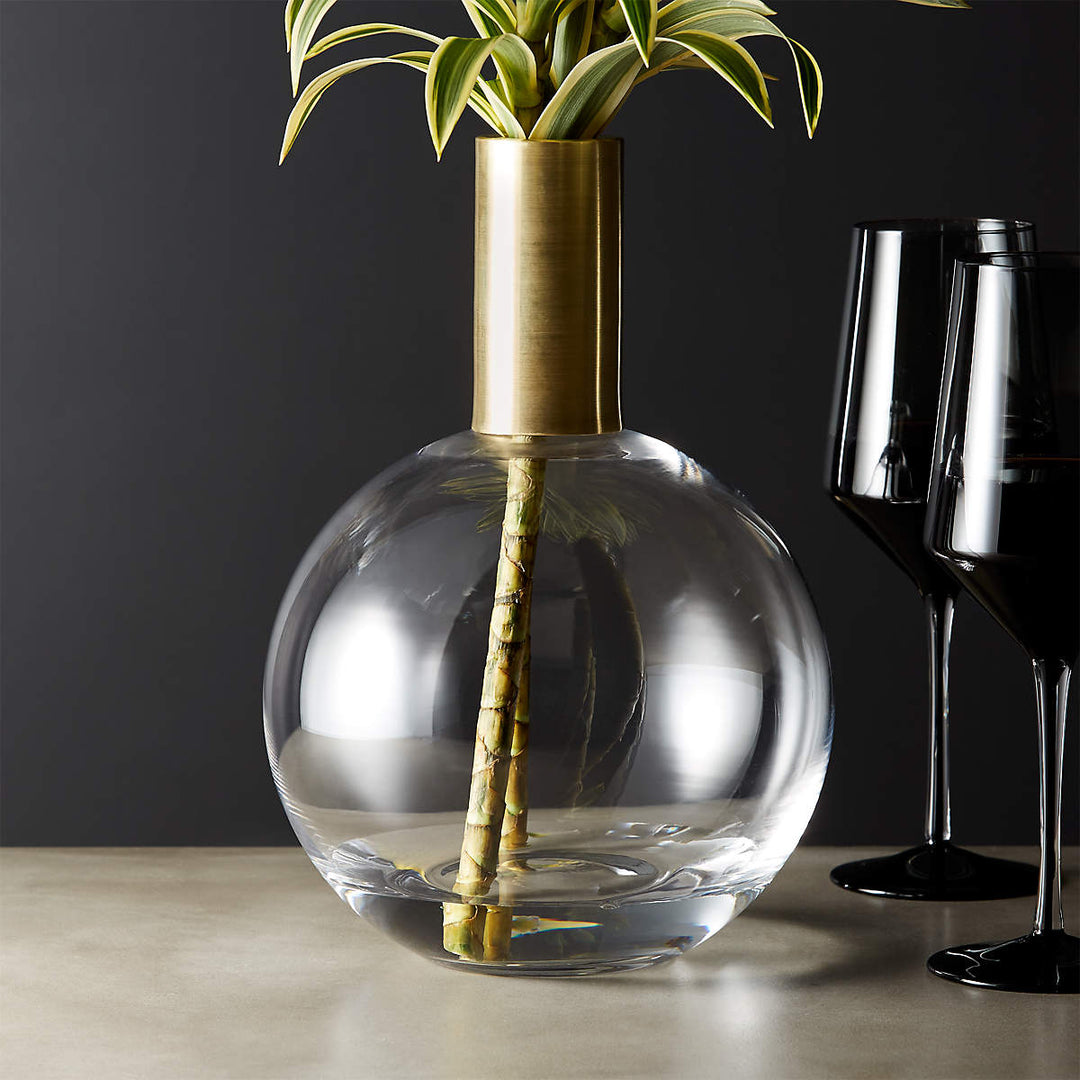 Florence Brass and Glass Vase