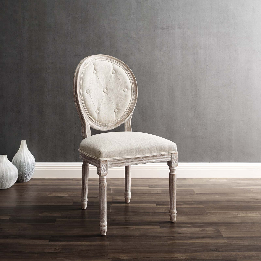 Sirea Vintage Dining Side Chair - Beige