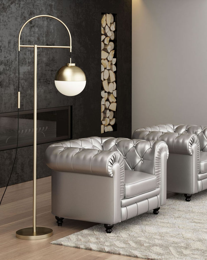 Hale White & Bronze Floor Lamp
