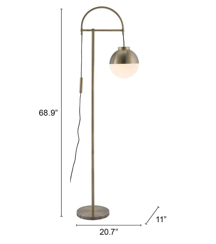 Hale White & Bronze Floor Lamp