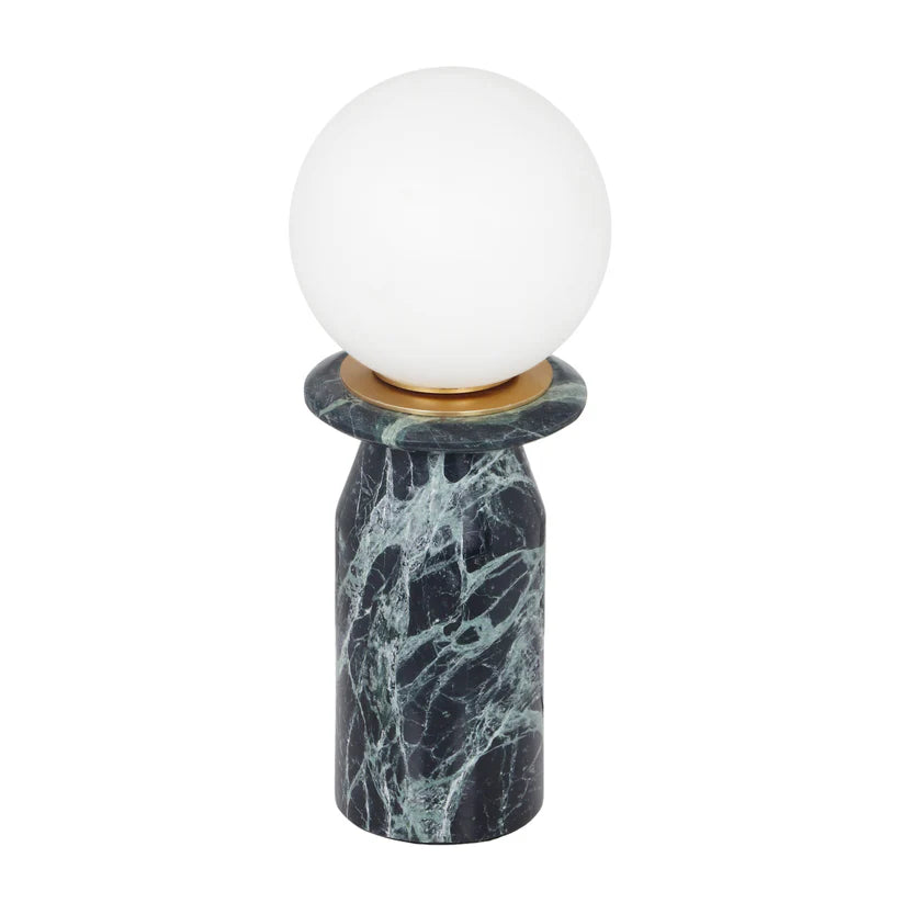 Green Marble Globe Table Lamp