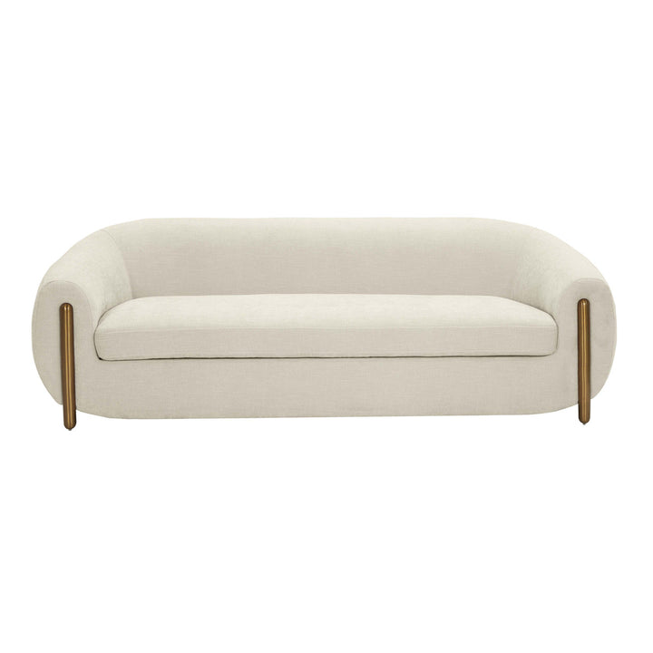 Olivia Cream Chenille Textured Sofa