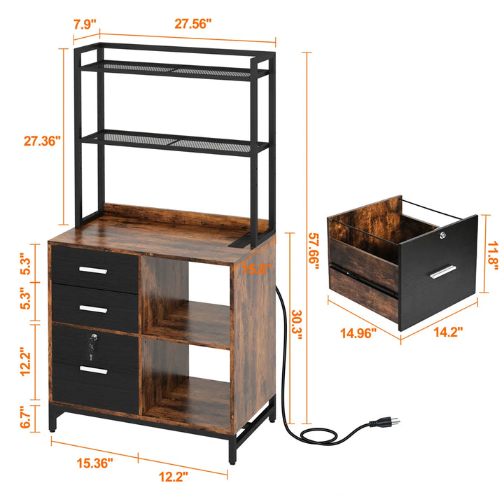 Livofloral 3 Drawer File Cabinet
