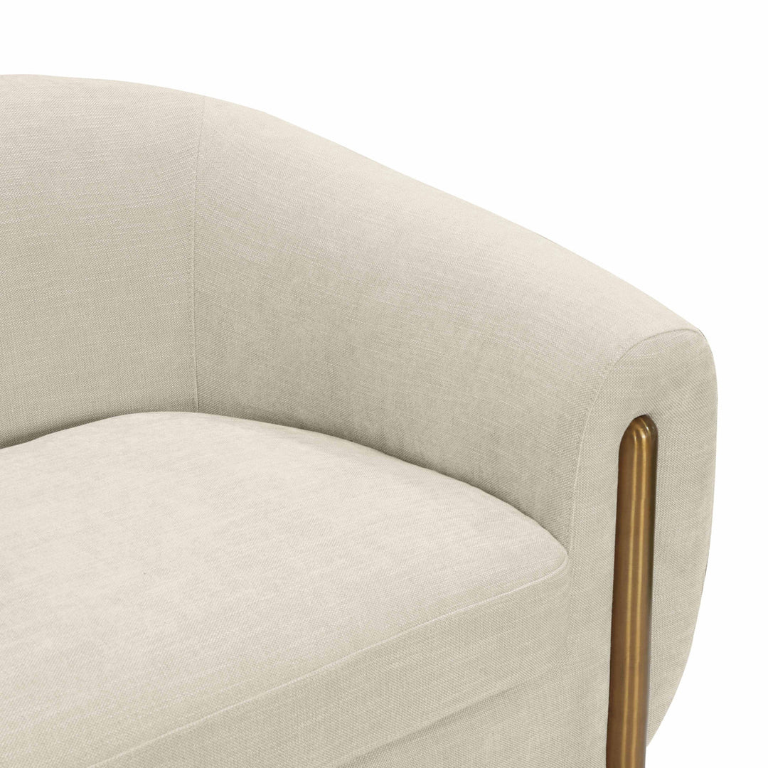 Olivia Cream Chenille Textured Sofa
