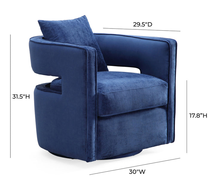 Hudson Navy Swivel Chair