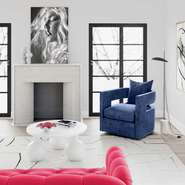 Hudson Navy Swivel Chair