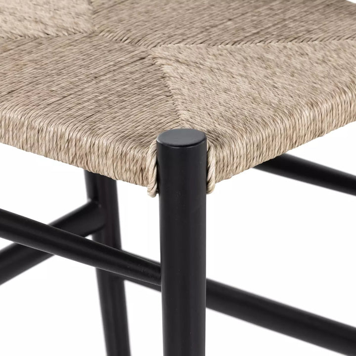 Crescent Black Wishbone Counter Stool