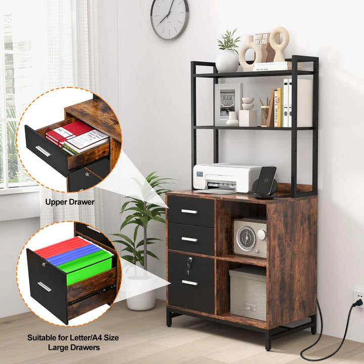 Livofloral 3 Drawer File Cabinet