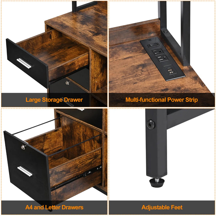 Livofloral 3 Drawer File Cabinet