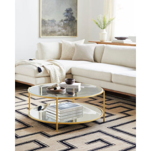 Alecsa Modern 14 Inch Tall x 36 Inch Wide x 36 Inch Deep Coffee Table