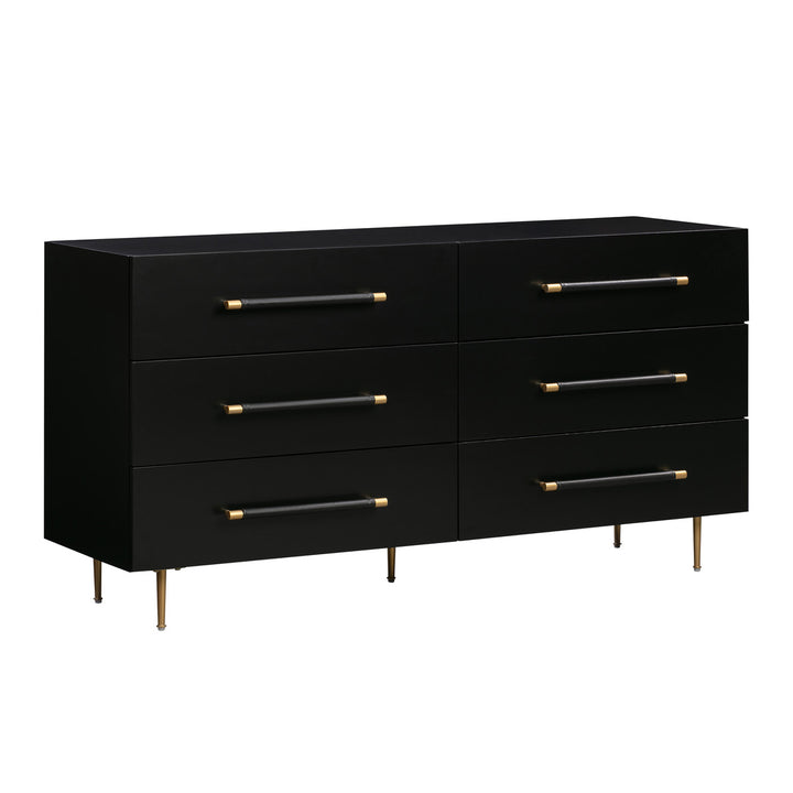 Trinity Black 6 Drawer Dresser