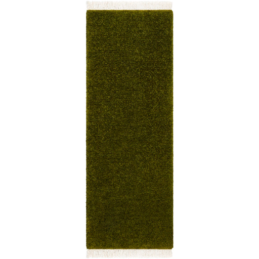 Evergreen Elegance Handwoven Runner Rug