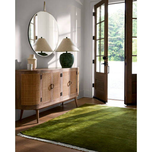 Evergreen Elegance Handwoven Runner Rug