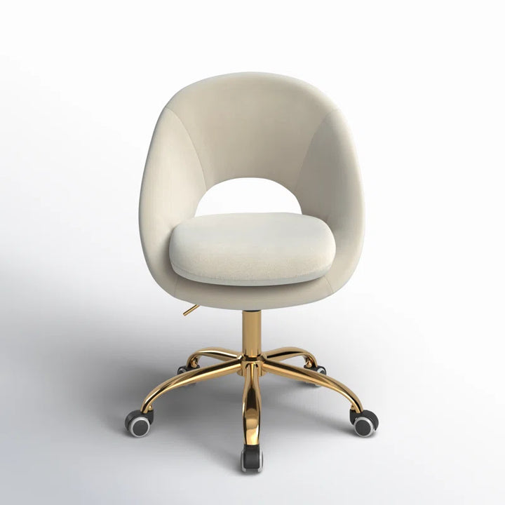 Louise Velvet Modern Task Chair with Ergonomic Design