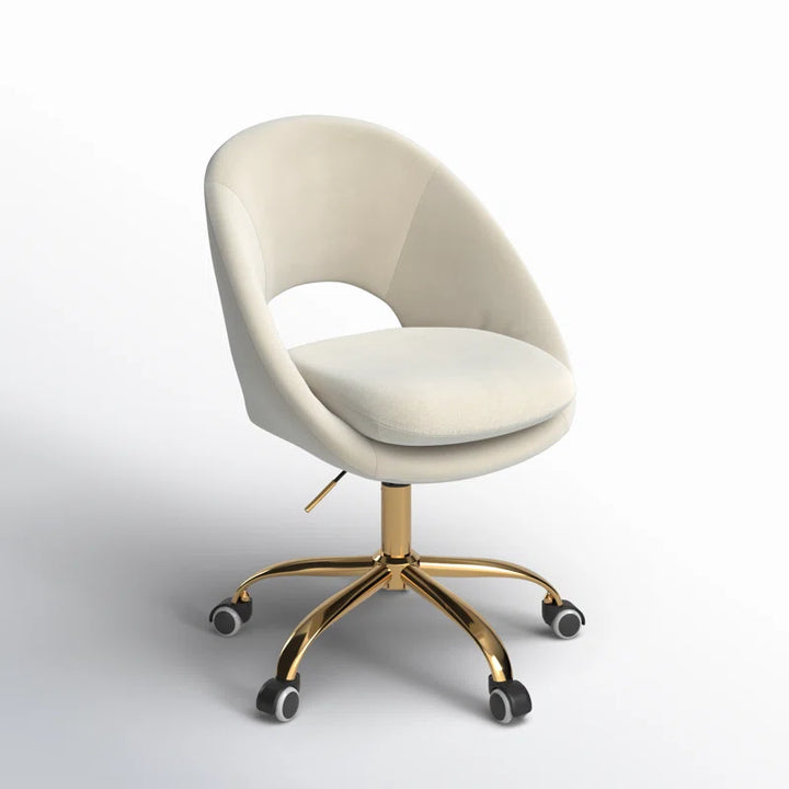 Louise Velvet Modern Task Chair with Ergonomic Design