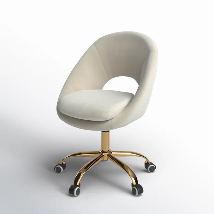 Louise Velvet Modern Task Chair with Ergonomic Design