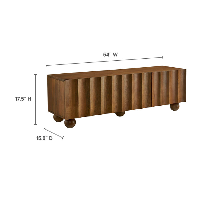 Halley Scalloped Wood TV Stand