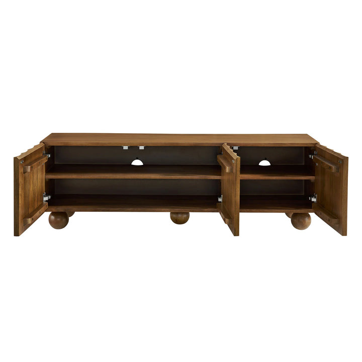 Halley Scalloped Wood TV Stand
