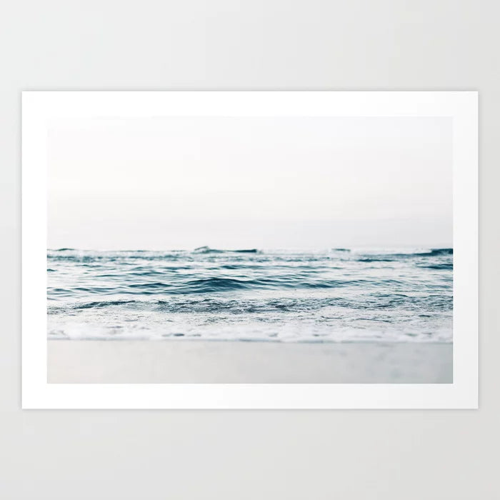 Ocean waves Framed Art Print with frame 24" x 36"