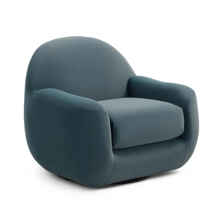 Santiago Teal Velvet Swivel Chair