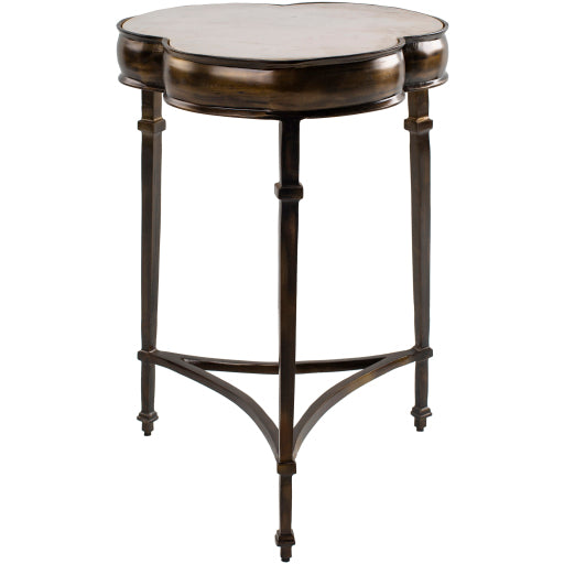Gregory GGR-001 Exotic Marble and Aluminum Accent Table