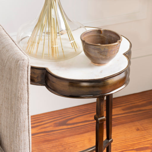 Gregory GGR-001 Exotic Marble and Aluminum Accent Table