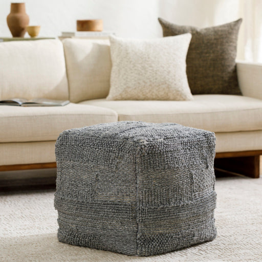 Cozy Gabon Woven Pouf