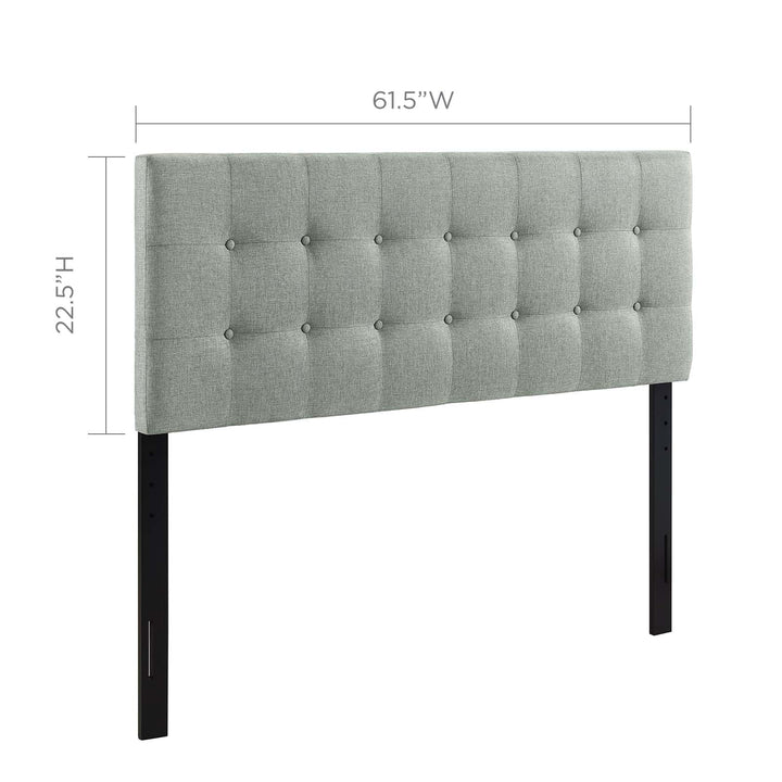 Yulum Upholstered Gray Headboard - Queen