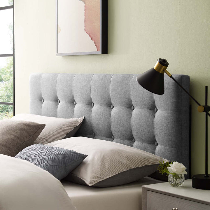 Yulum Upholstered Gray Headboard - Queen