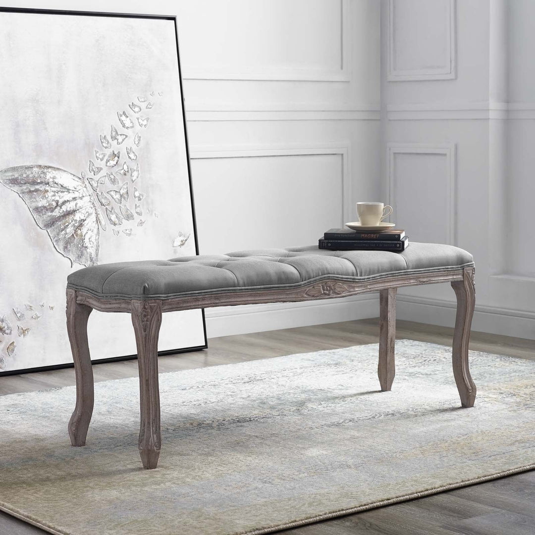 Leage Fabric Bench - Gray