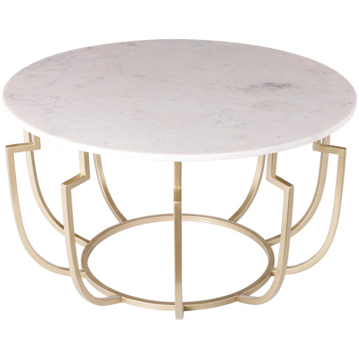 Modernist Marble & Metal Coffee Table