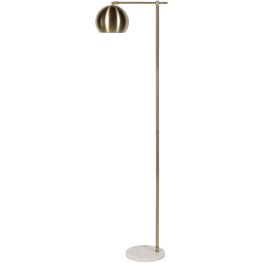 Modern Marble & Nickel Floor Lamp