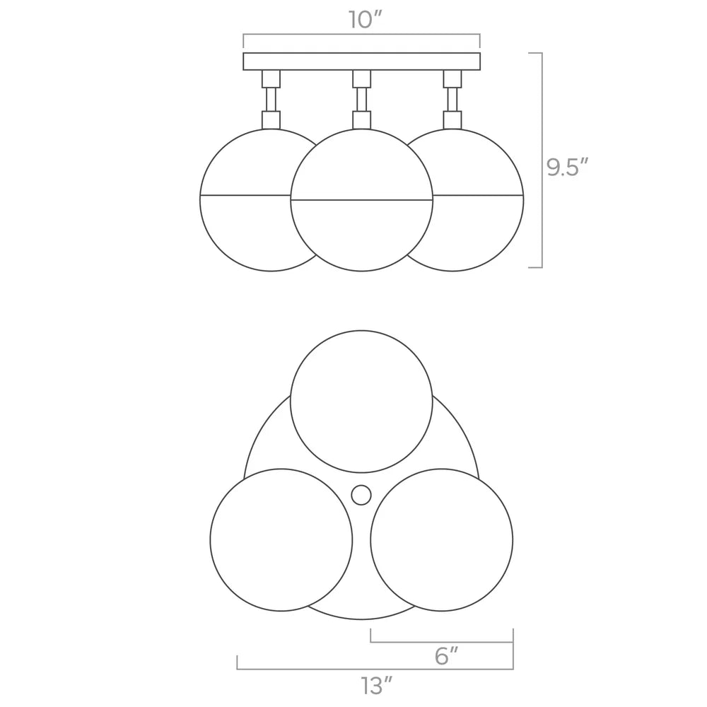 Color Ballsy Flush Mount