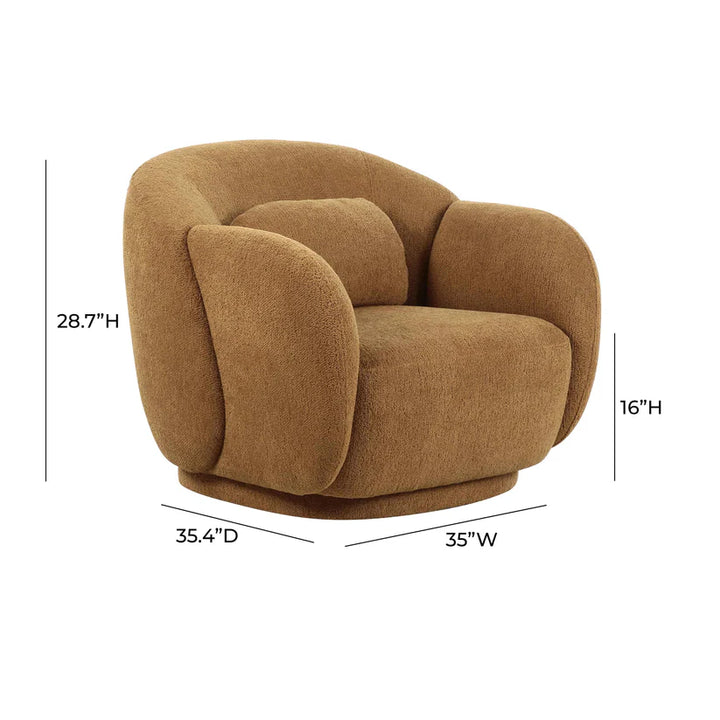 Kristy Brown Boucle Accent Chair