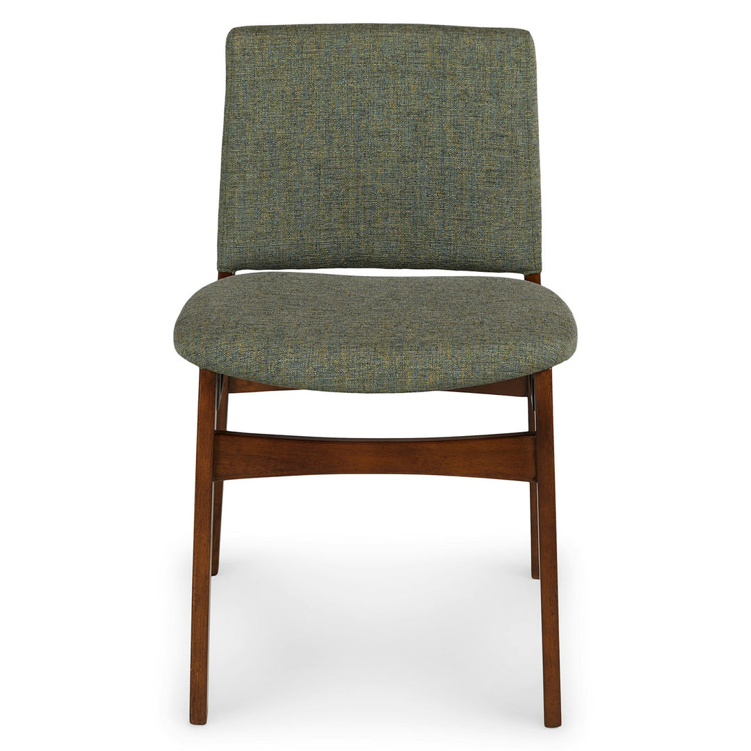 Nosh Hemlock Green Walnut Dining Chair Set Of 2