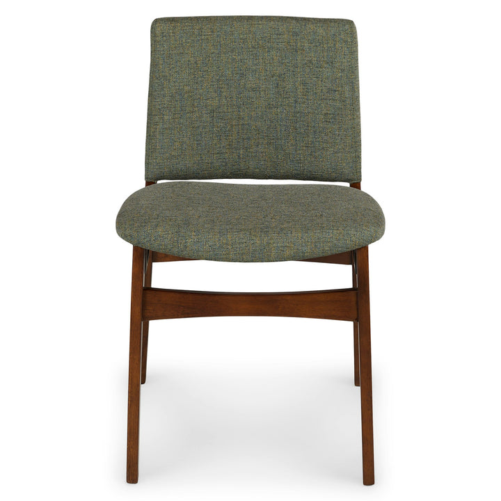 Nosh Hemlock Green Walnut Dining Chair Set Of 2