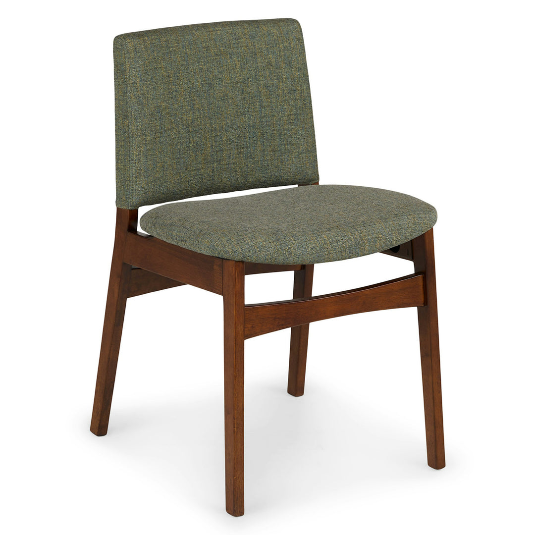 Nosh Hemlock Green Walnut Dining Chair Set Of 2