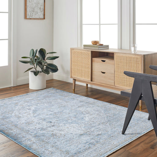 Isfahan Imperial Sapphire Machine Woven Rug