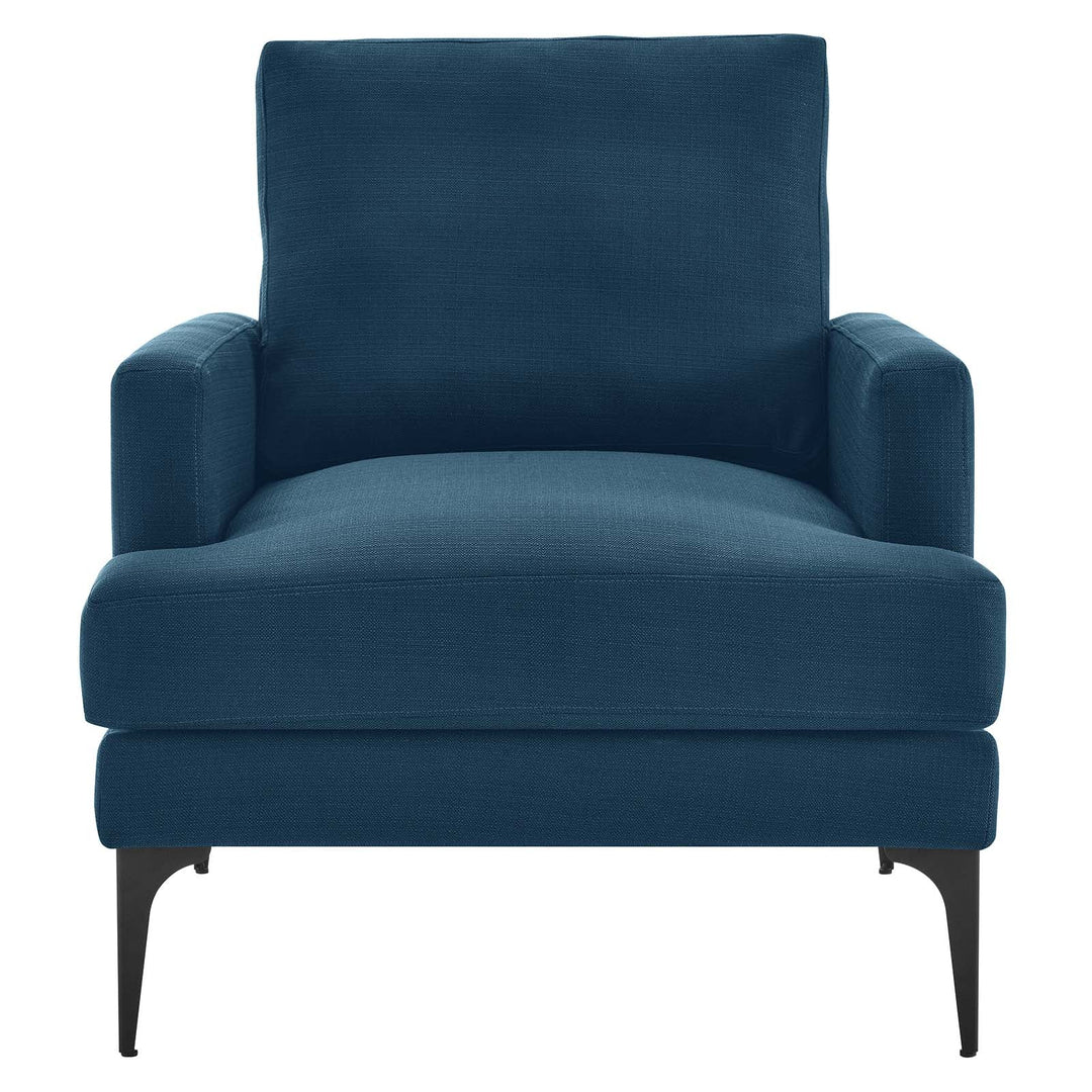 Moreva Upholstered Fabric Armchair Azure