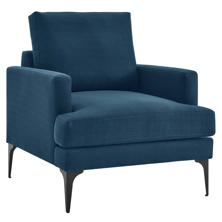 Moreva Upholstered Fabric Armchair Azure