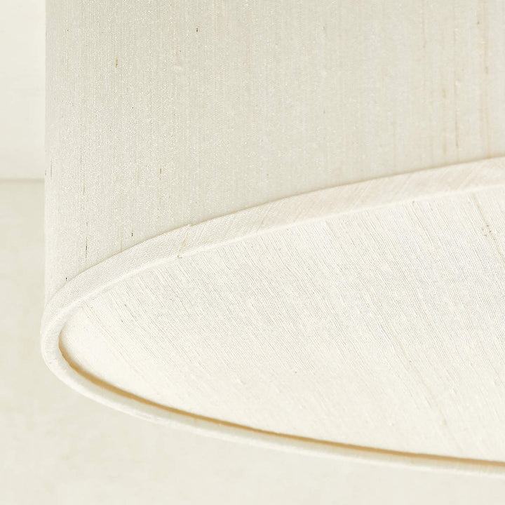 BOUM RAW SILK DRUM FLUSH MOUNT LIGHT 34