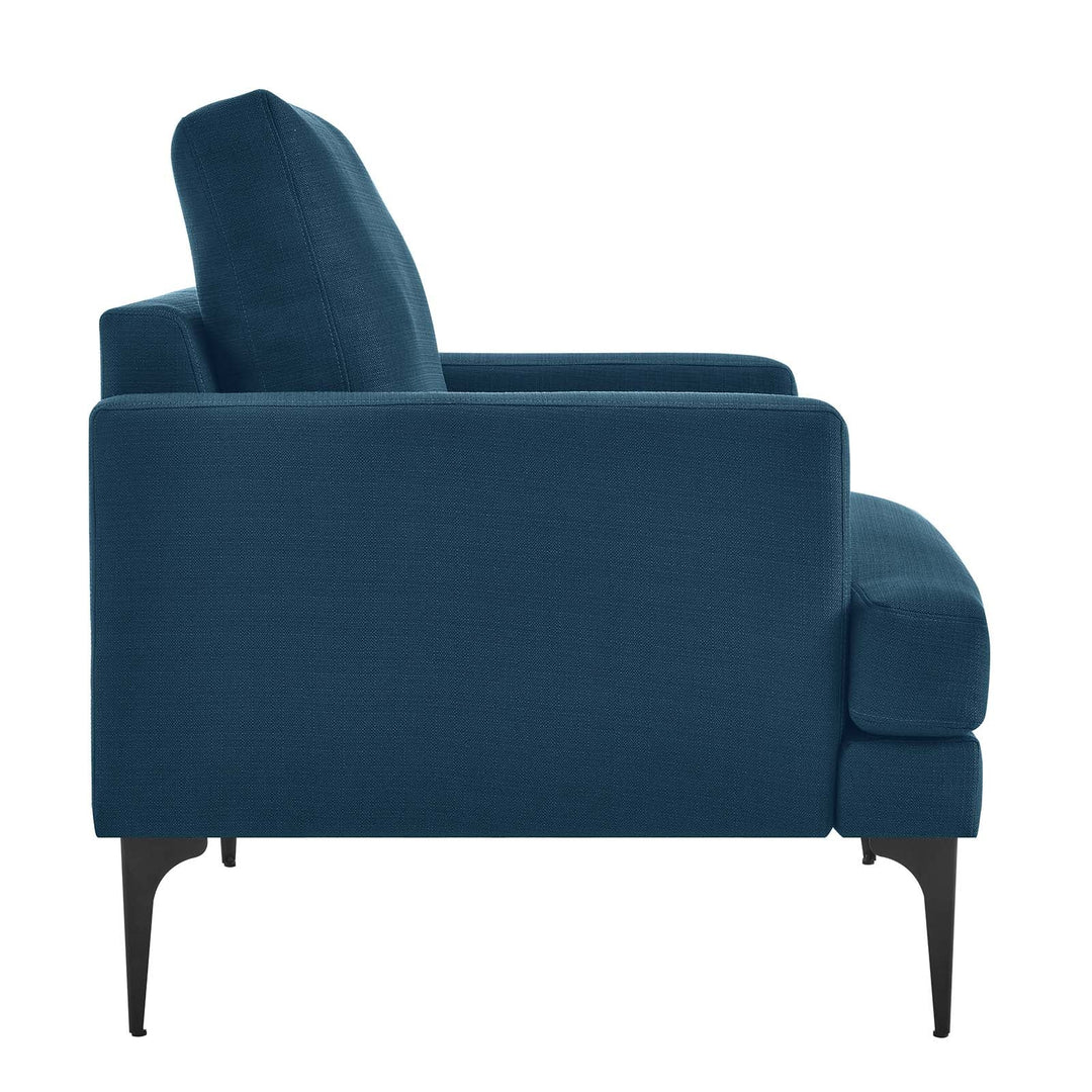 Moreva Upholstered Fabric Armchair Azure